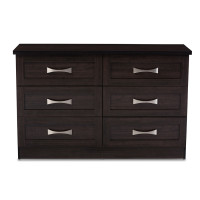 Baxton Studio BR888003-Wenge Colburn Modern and Contemporary 6-Drawer Dark Brown Finish Wood Storage Dresser